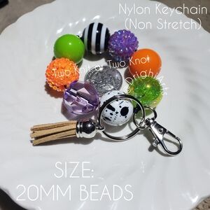Hand Crafted Colorful Beaded Keychain with Tassel
